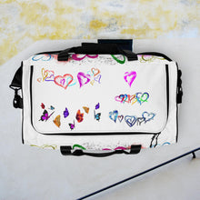 Load image into Gallery viewer, Hearts White - Duffle bag
