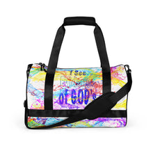 Load image into Gallery viewer, I see Evidence White - All-over print gym bag
