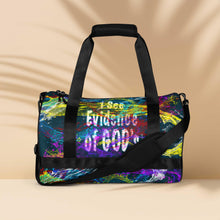 Load image into Gallery viewer, I See Evidence British Green - All-over print gym bag
