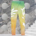 Green Yellow Orange White Flourish - Women’s Leggings