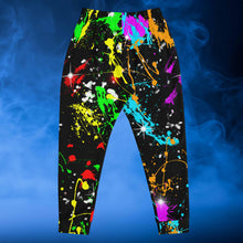 Load image into Gallery viewer, Paint Splatter Black - Men&#39;s Joggers
