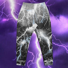 Load image into Gallery viewer, Lightning Black &amp; White - Men&#39;s Joggers
