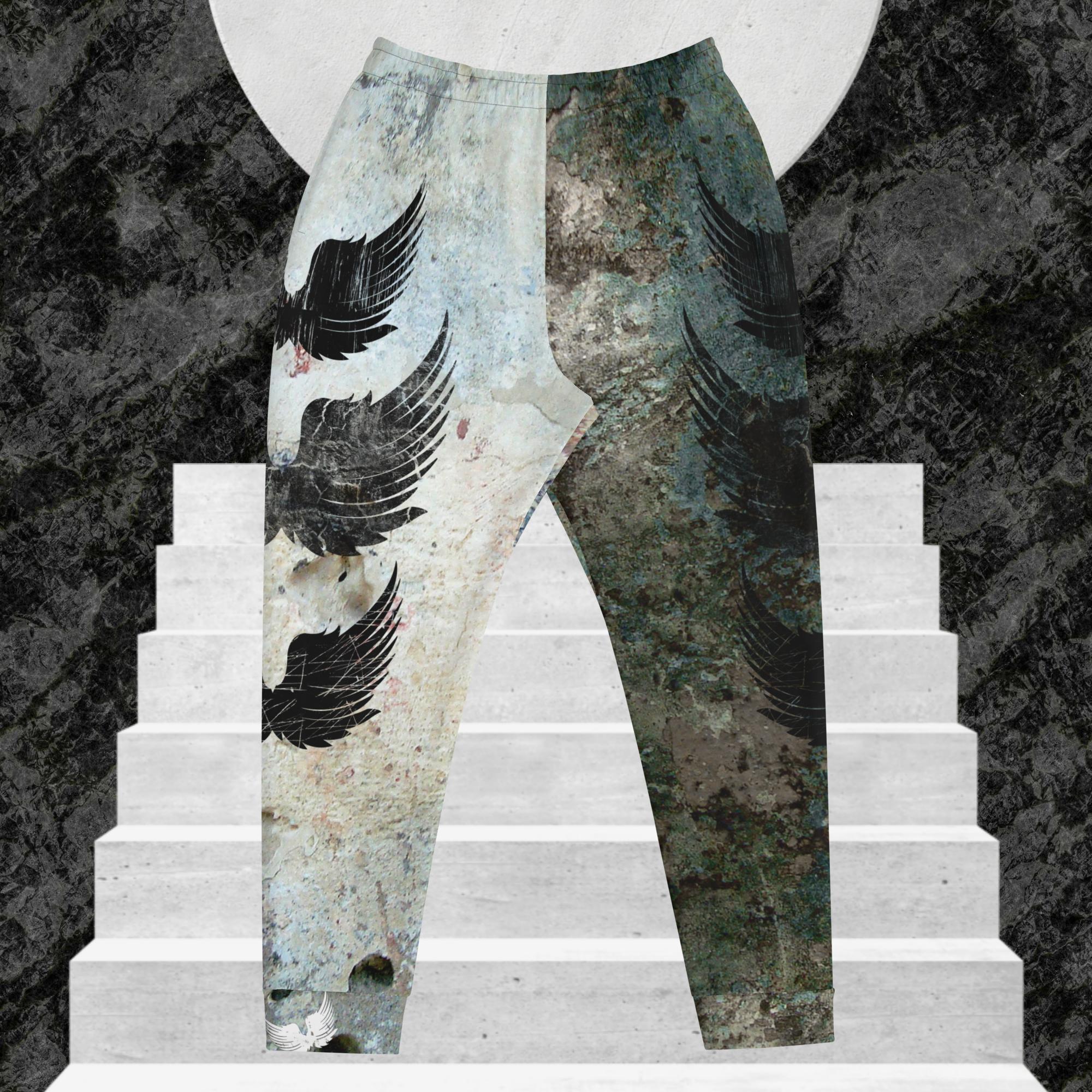 Wings Black Light & Dark Grunge - Men's Joggers