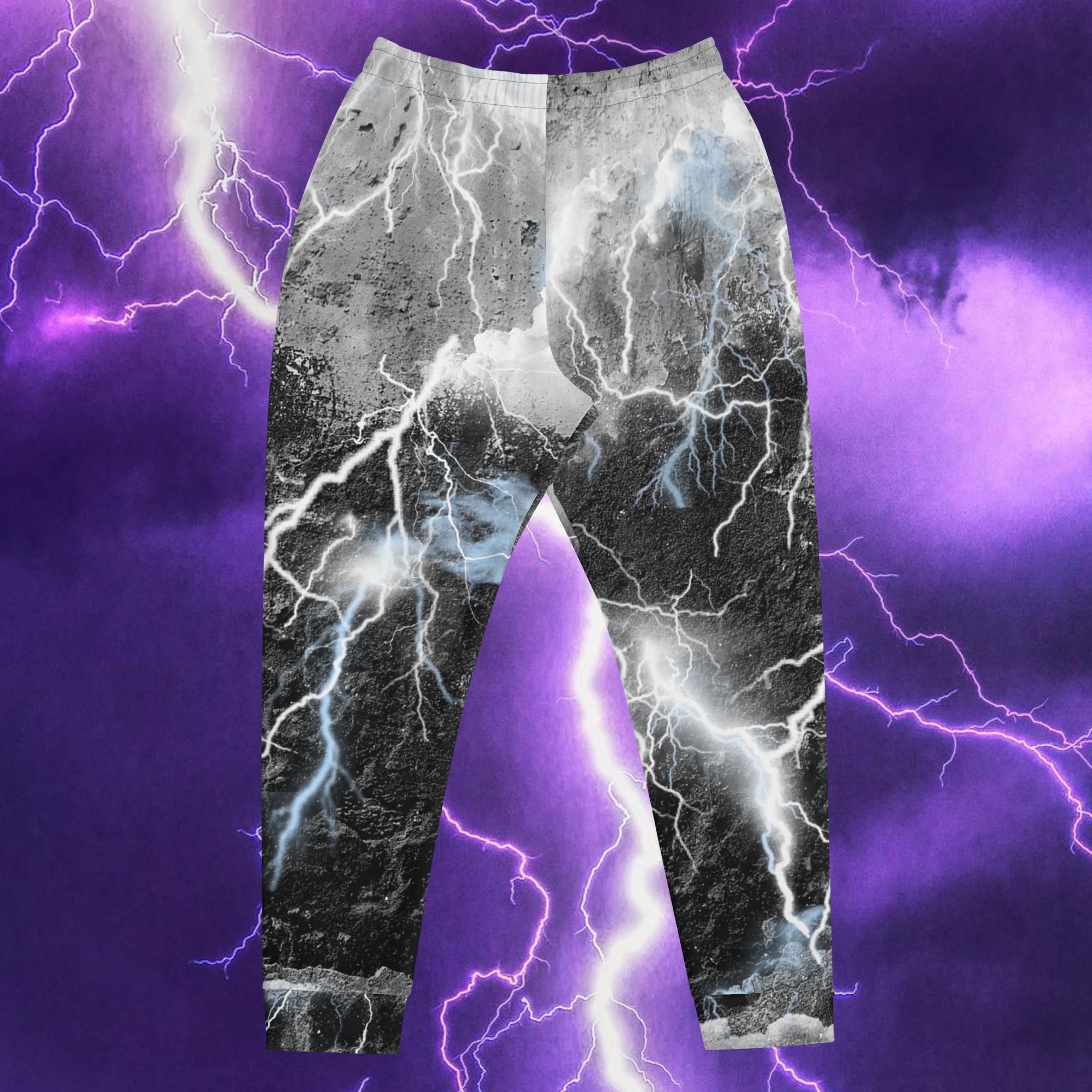 Lightning Black & White - Men's Joggers