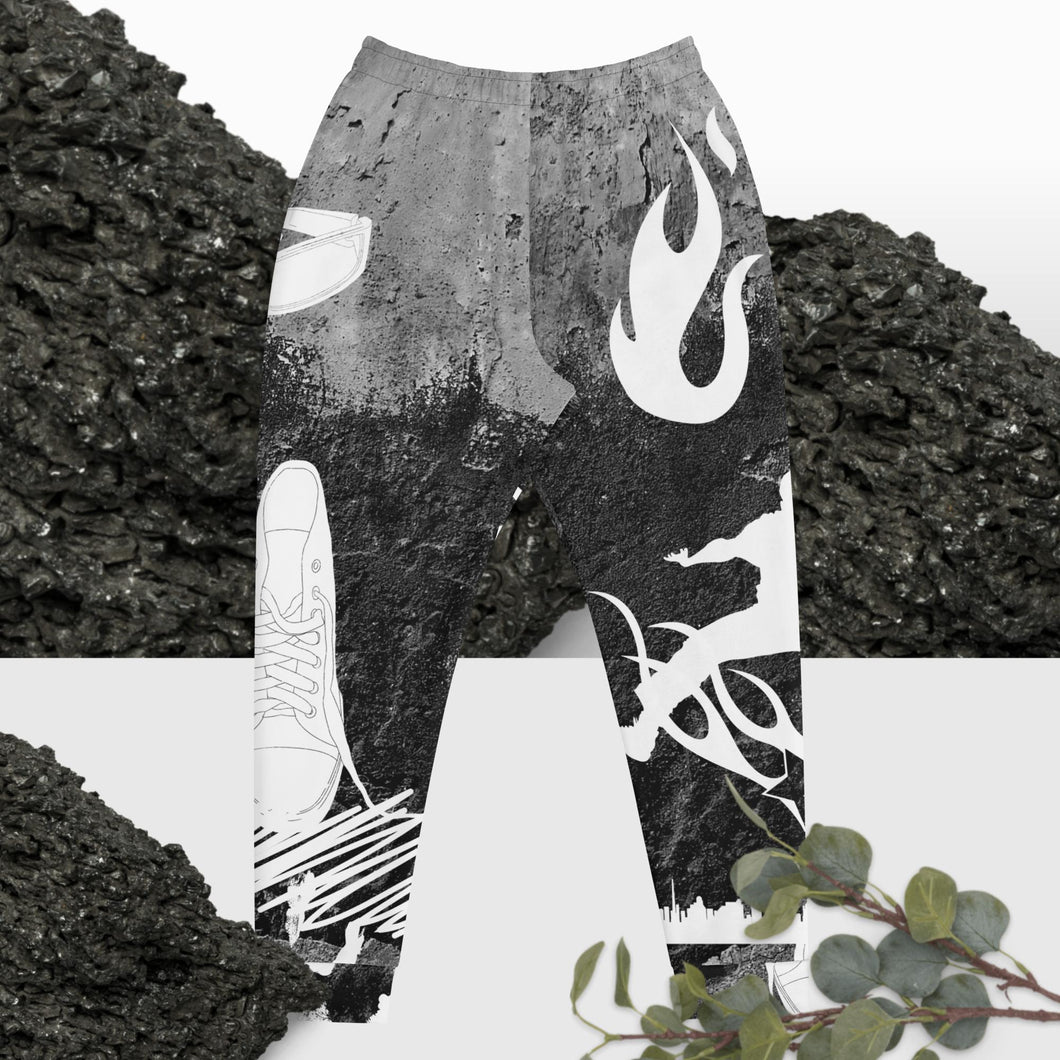 Urban Scene Grunge Black & White - Men's Joggers