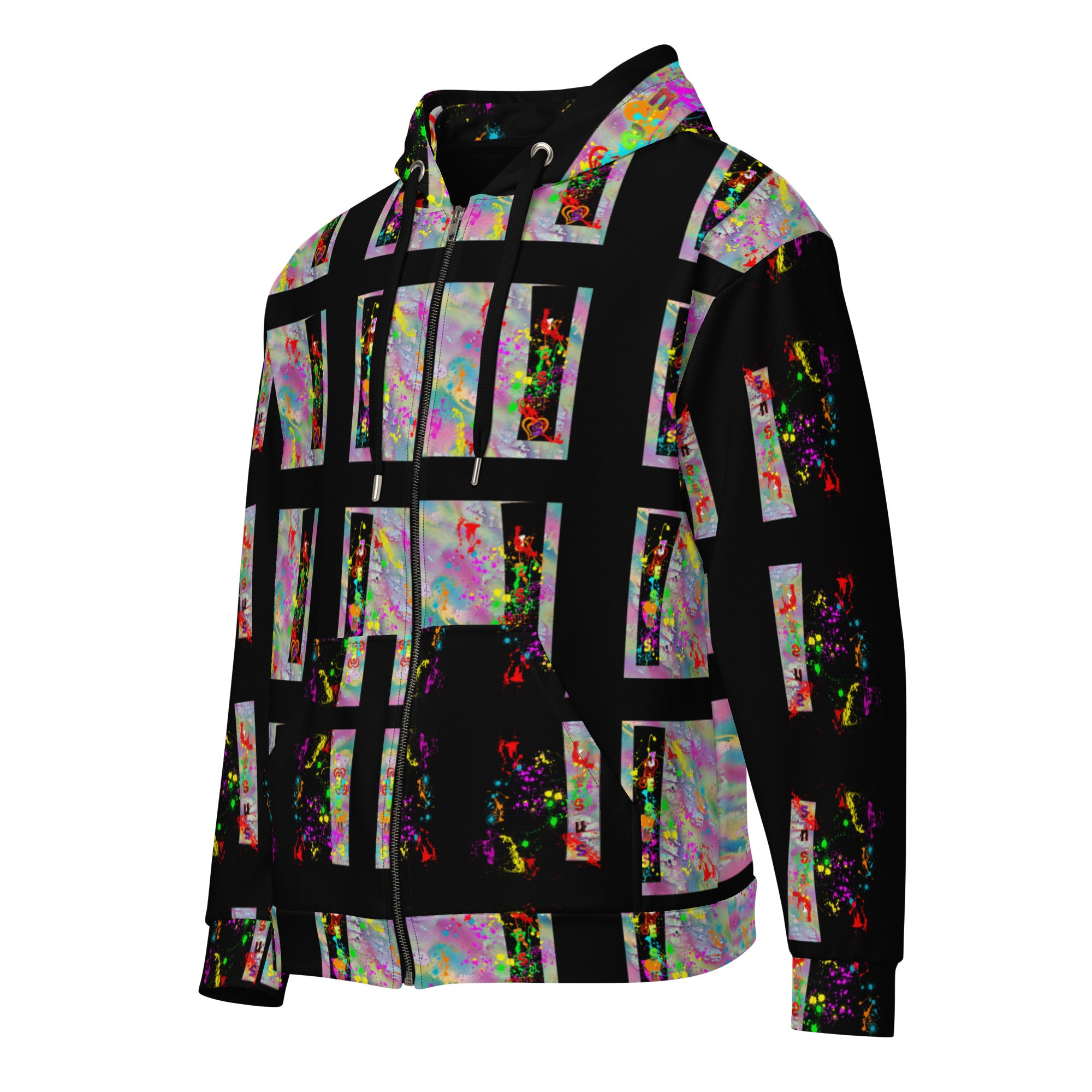 Agape Love Wins Black - Unisex zip hoodie (Sizes Run Small)