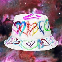 Load image into Gallery viewer, Hearts &amp; Butterflies - Reversible bucket hat
