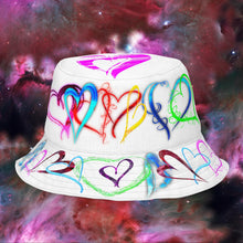 Load image into Gallery viewer, Hearts &amp; Butterflies - Reversible bucket hat
