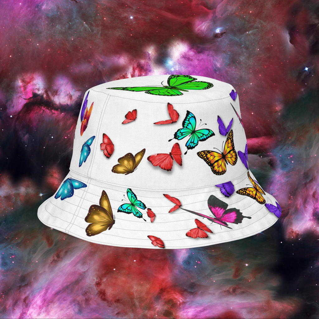 Hearts & Butterflies - Reversible bucket hat