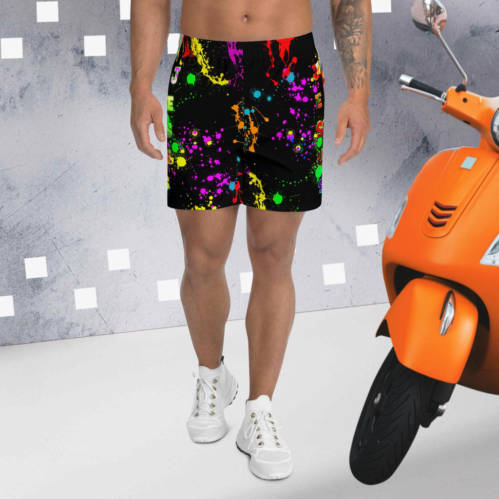Paint Splatter - All-Over Print Unisex Athletic Long Shorts