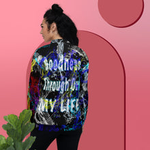 Load image into Gallery viewer, I See Evidence of God’s Goodness Black - Unisex Bomber Jacket
