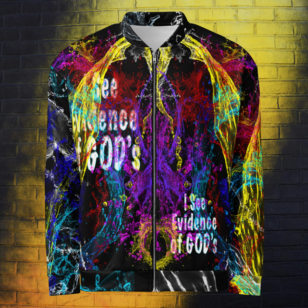 I See Evidence of God’s Goodness - Black Unisex Bomber Jacket