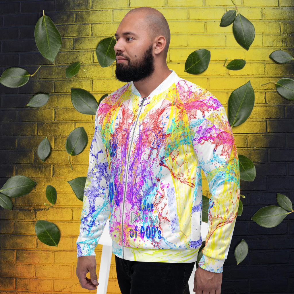 I See Evidence of God’s Goodness White - Unisex Bomber Jacket