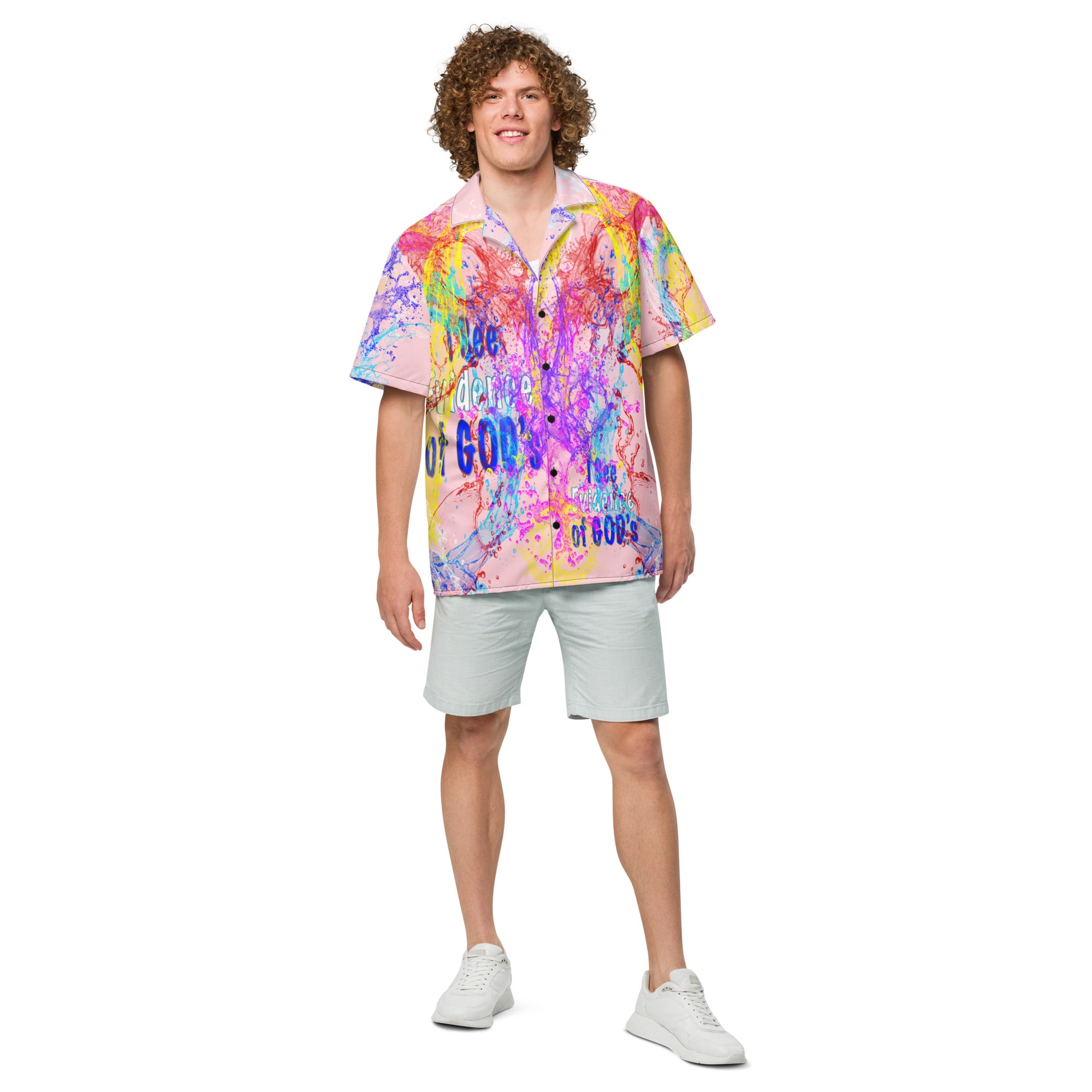 I See Evidence - Unisex Button Up Short-Sleeve Shirt (Sizes Run Small)