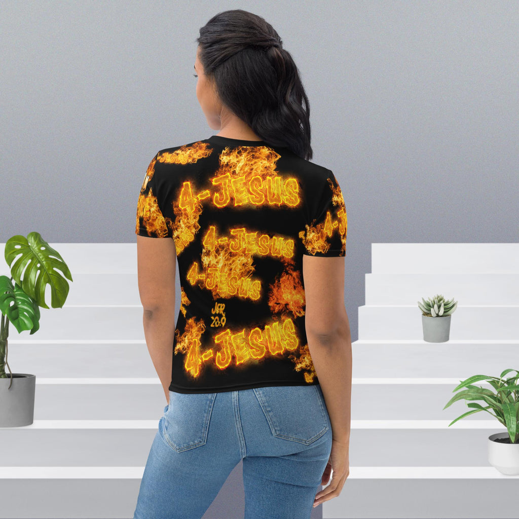 I Am On Fire 4-JESUS Jer. Women's T-shirt