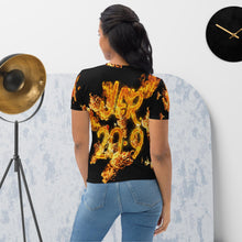 Load image into Gallery viewer, My Heart Burns For JESUS Jer. 20:9 - Women&#39;s T-shirt AOP
