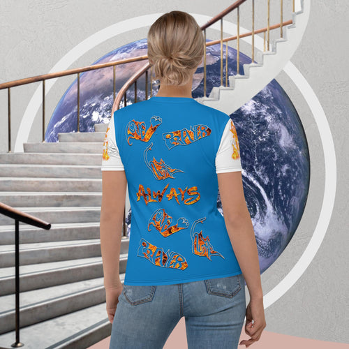 Always Love, Be Humble & Pray Light Blue -Women's Short-Sleeve T-shirt