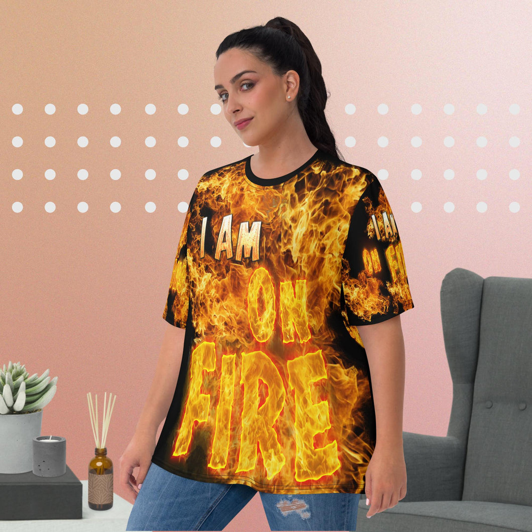 I Am On Fire 4-JESUS - Women's T-Shirt AOP