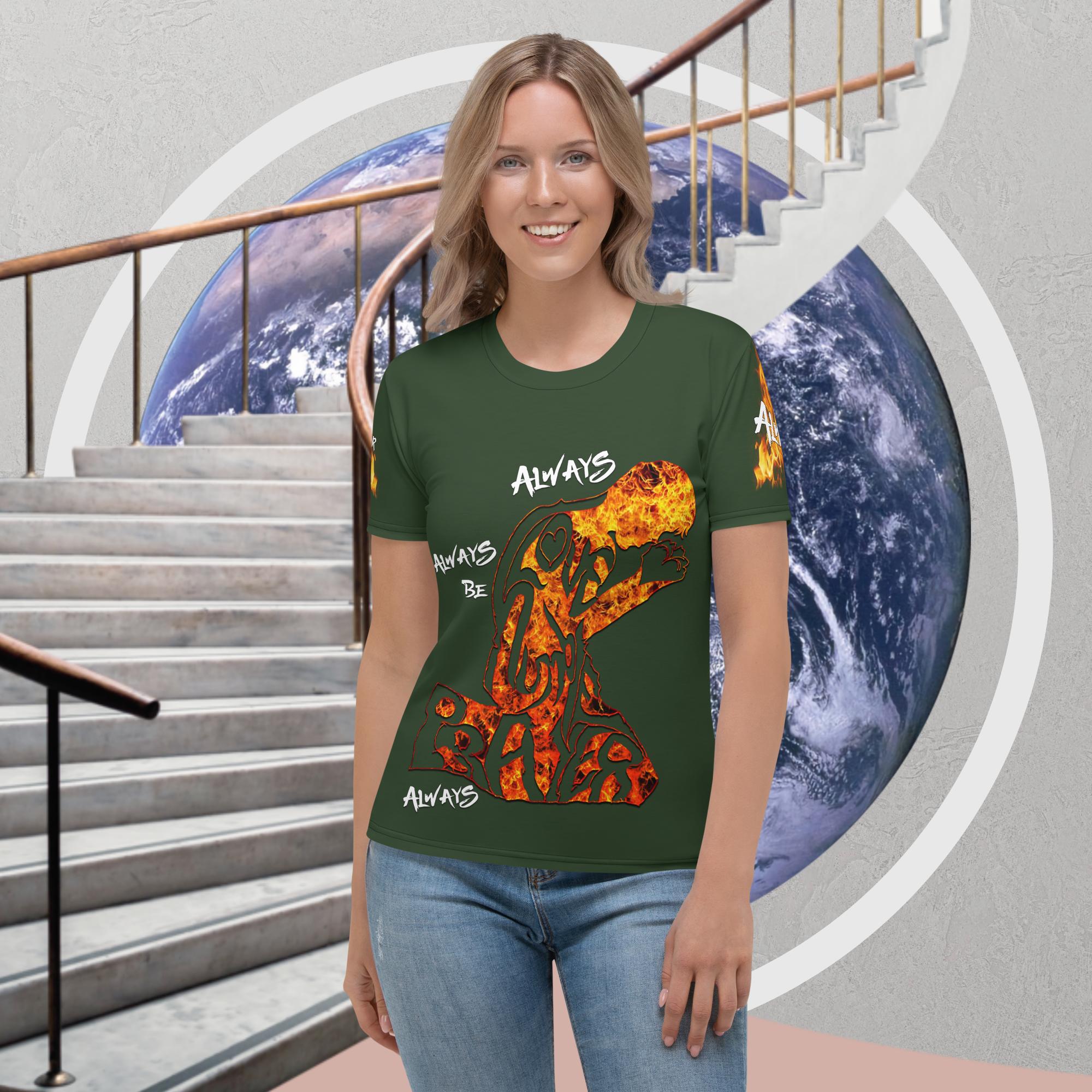 Always Love, Be Humble & Prayer Green - Women's Short-Sleeve T-shirt