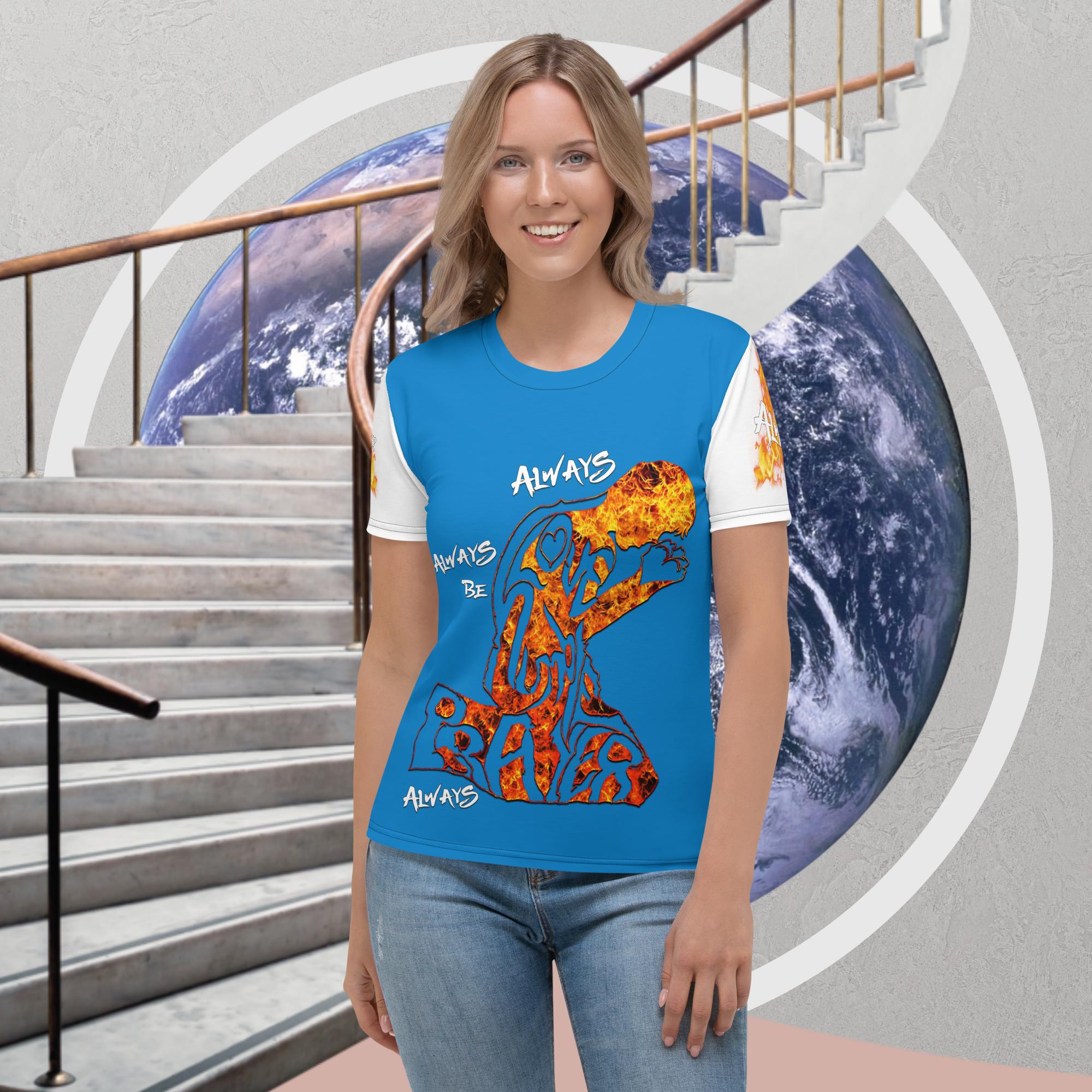 Always Love, Be Humble & Pray Light Blue -Women's Short-Sleeve T-shirt