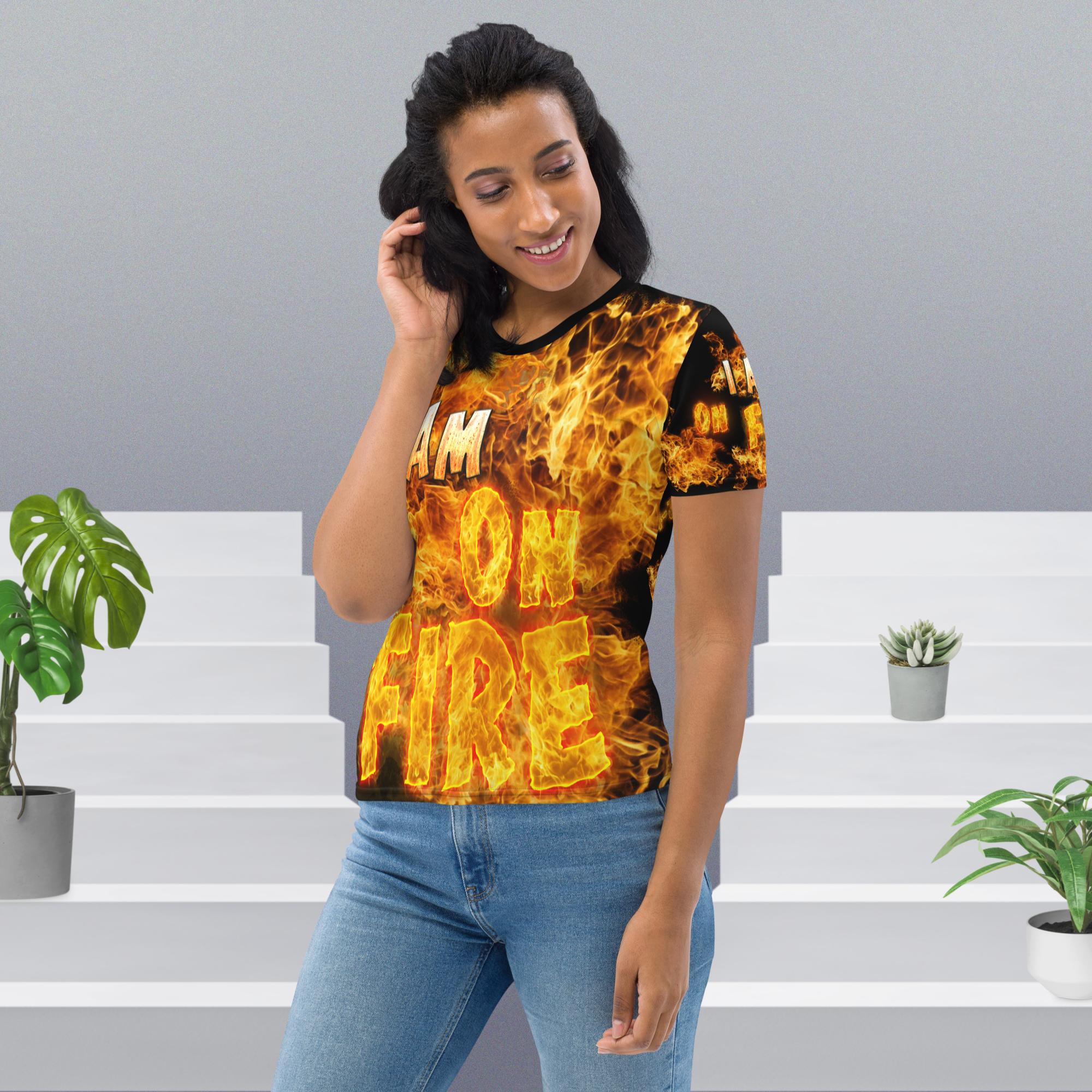 I Am On Fire 4-JESUS Jer. Women's T-shirt