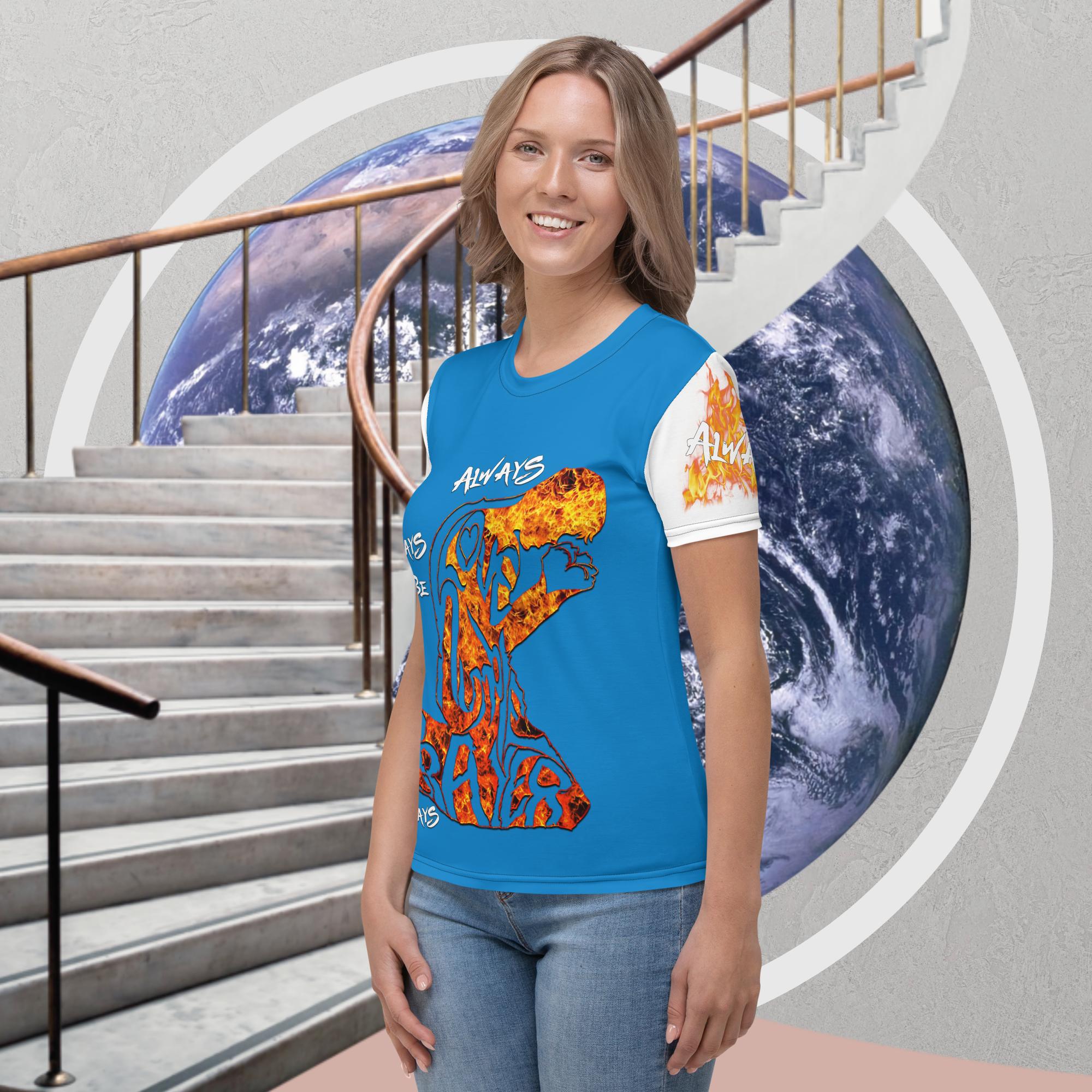Always Love, Be Humble & Pray Light Blue -Women's Short-Sleeve T-shirt