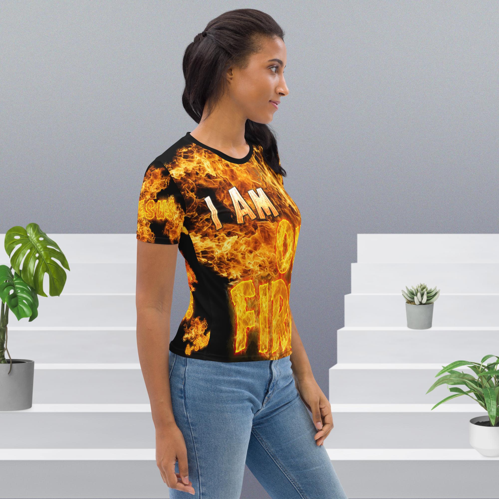 I Am On Fire 4-JESUS Jer. Women's T-shirt