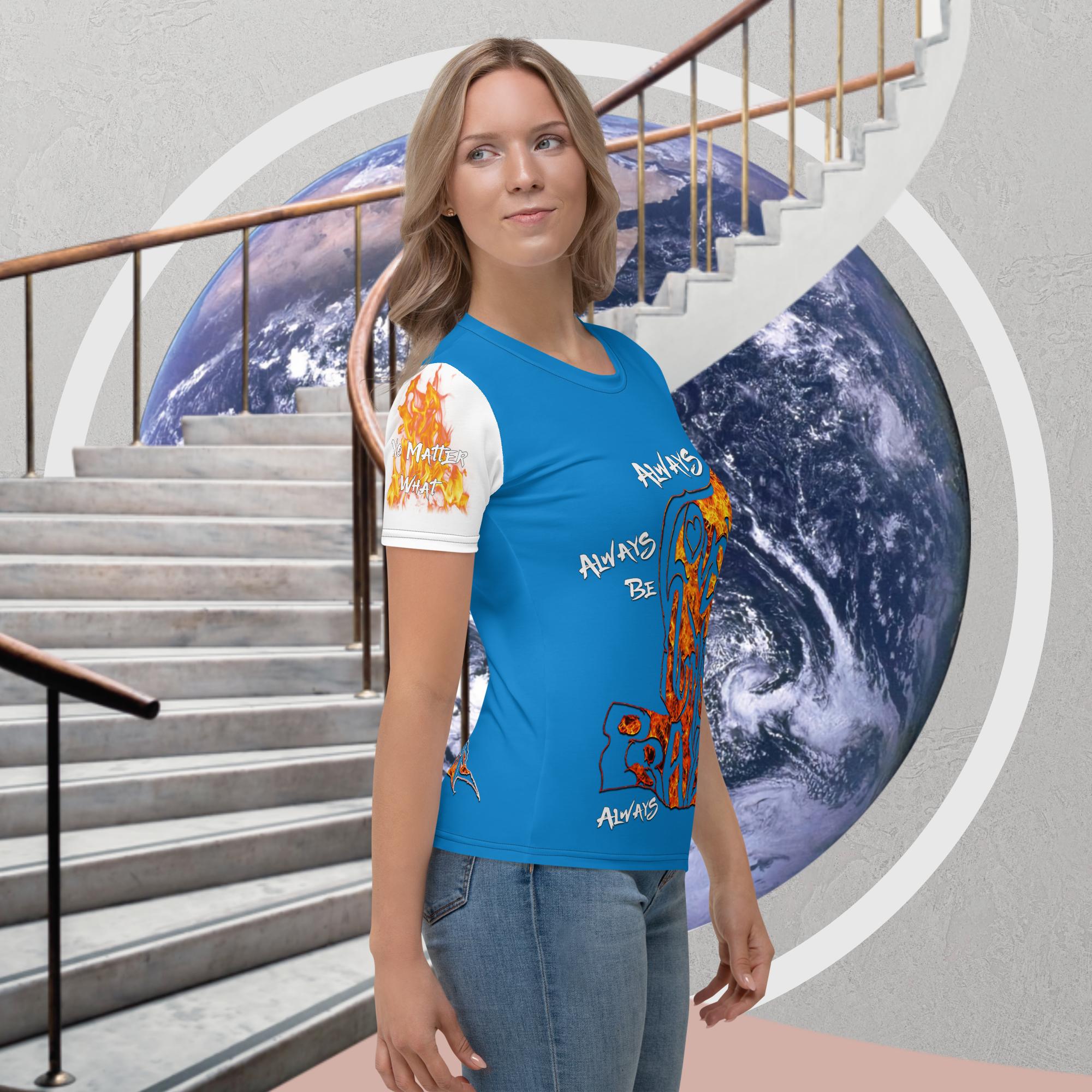 Always Love, Be Humble & Pray Light Blue -Women's Short-Sleeve T-shirt