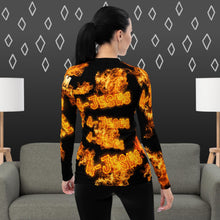 Load image into Gallery viewer, I Am On FIRE 4-JESUS - Women&#39;s Rash Guard
