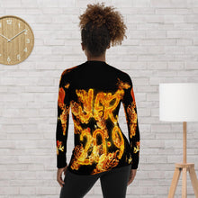 Load image into Gallery viewer, My Heart Burns For JESUS Jer. 20:9 - Women&#39;s Rash Guard
