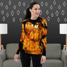 Load image into Gallery viewer, I Am On FIRE 4-JESUS - Women&#39;s Rash Guard
