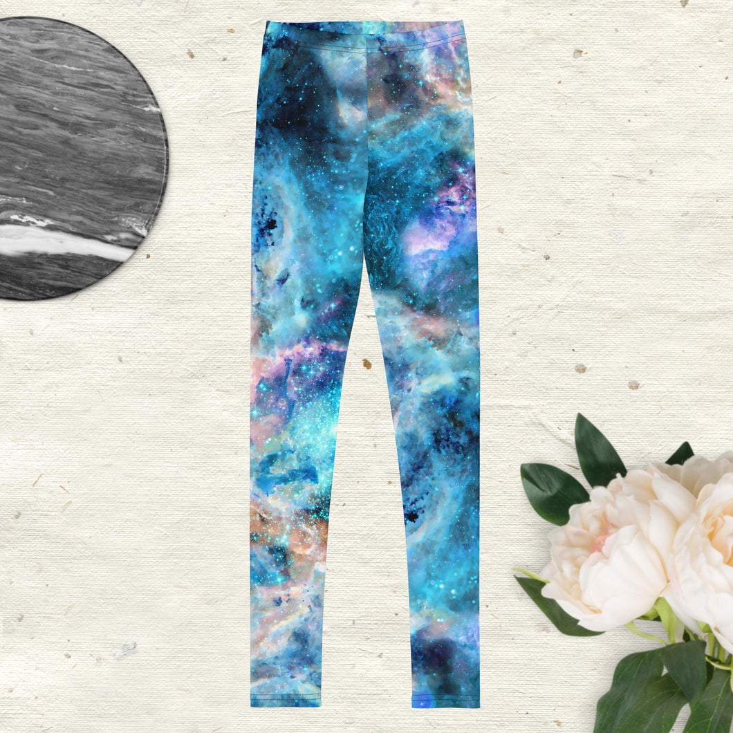 Turquoise Space - Youth Leggings