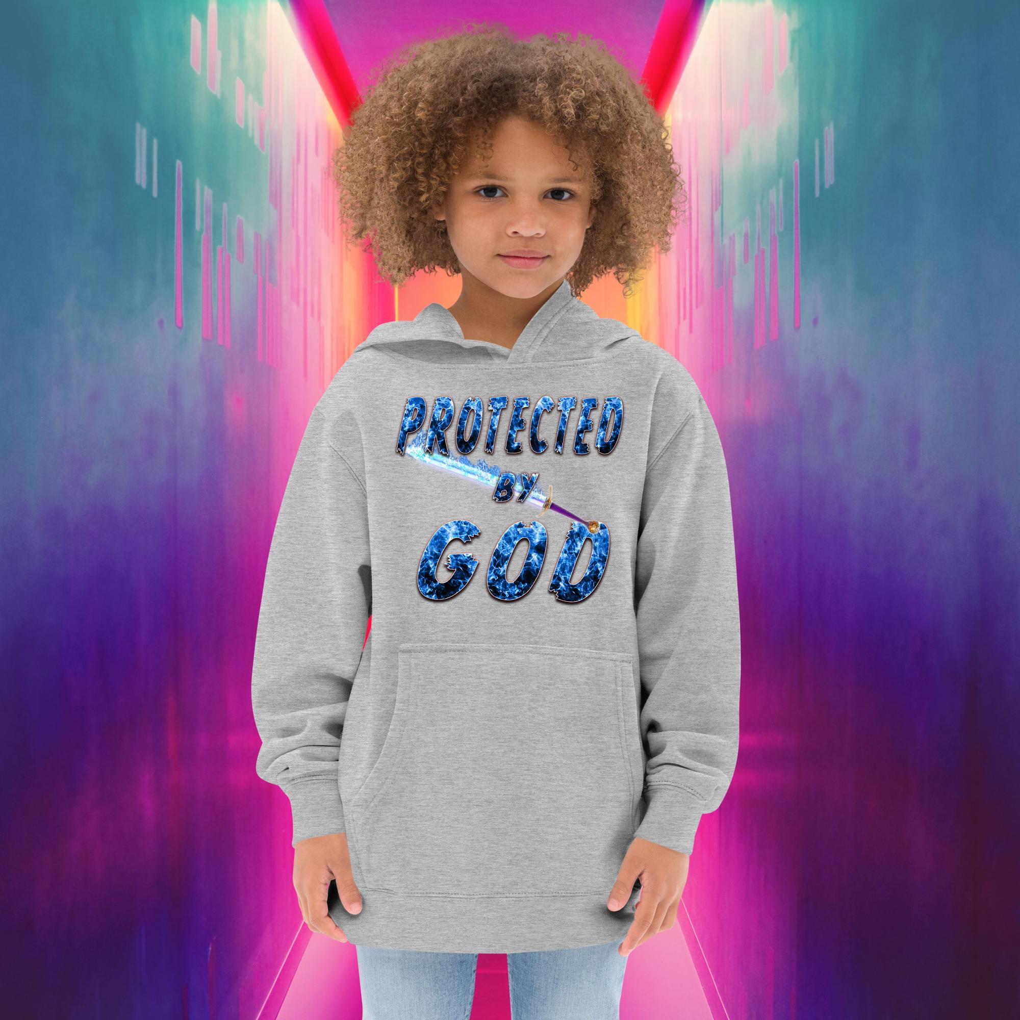Protected By God Always - Kids fleece hoodie Cotton Heritage Y2550