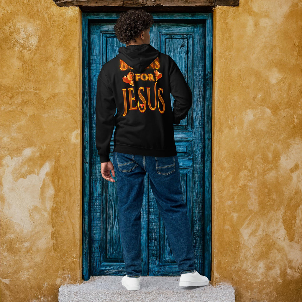 My Heart Burns 4-Jesus - Unisex heavy blend zip hoodie (GILDAN 18600
