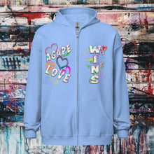 Load image into Gallery viewer, Agape Love Wins Father Son &amp; Holy Spirit - Unisex heavy blend zip hoodie
