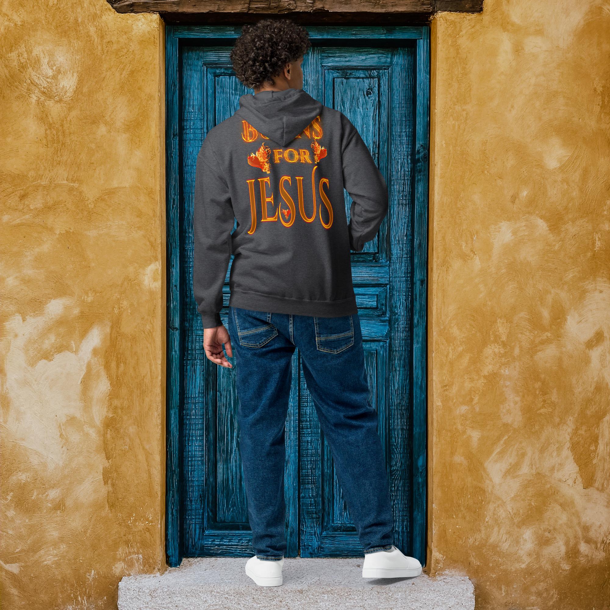 My Heart Burns 4-Jesus - Unisex heavy blend zip hoodie (GILDAN 18600