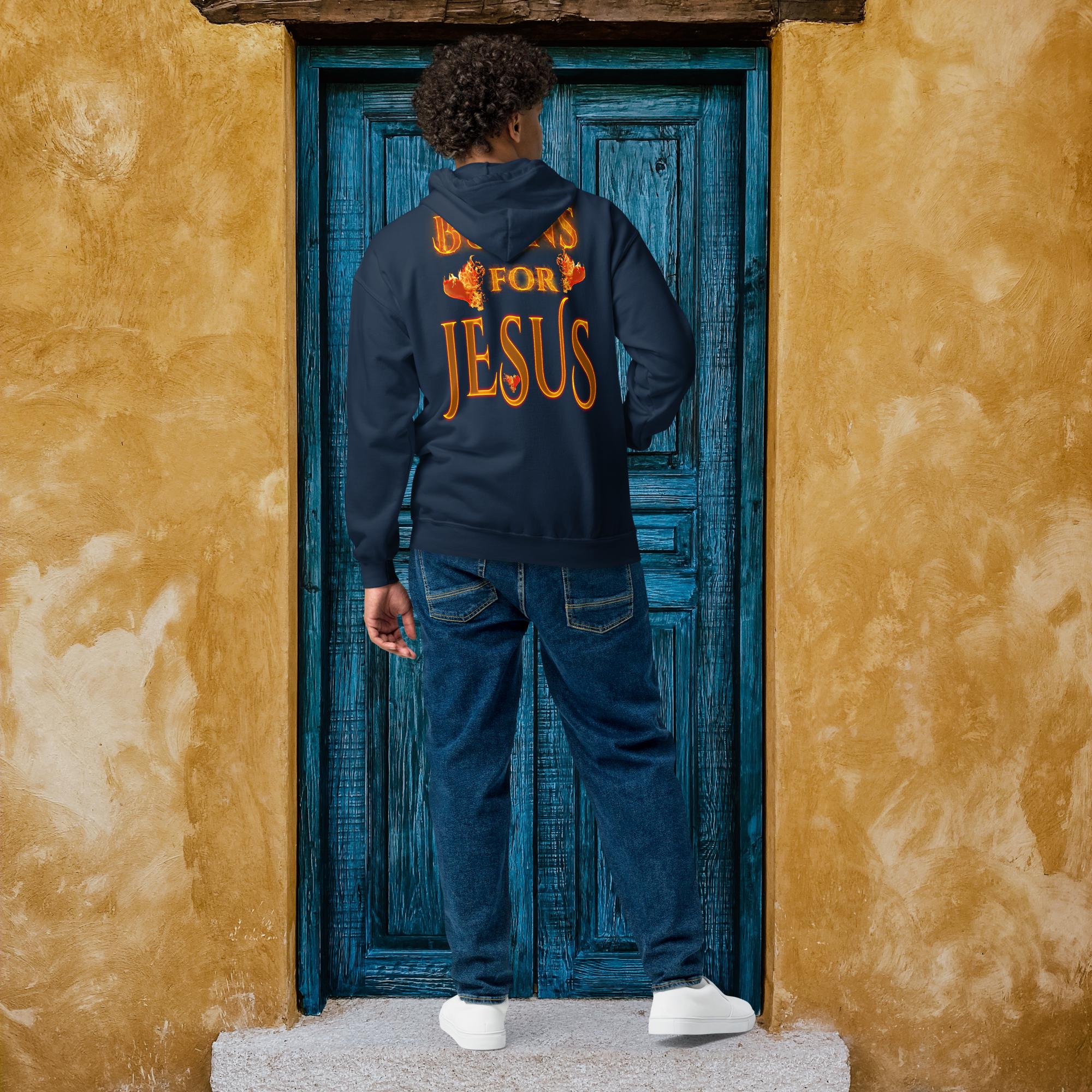 My Heart Burns 4-Jesus - Unisex heavy blend zip hoodie (GILDAN 18600