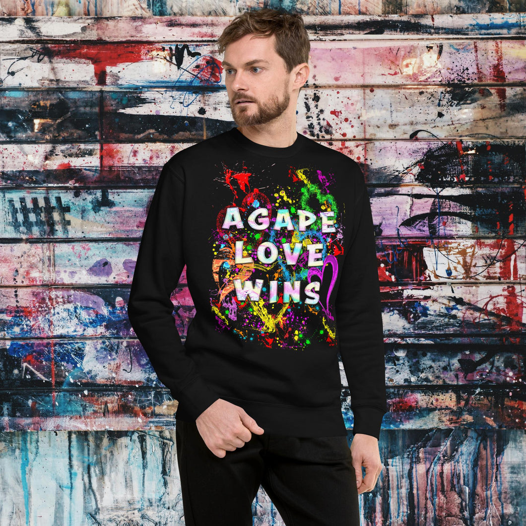 Agape Love Wins Father, Son & Holy Spirit - Unisex Premium Sweatshirt