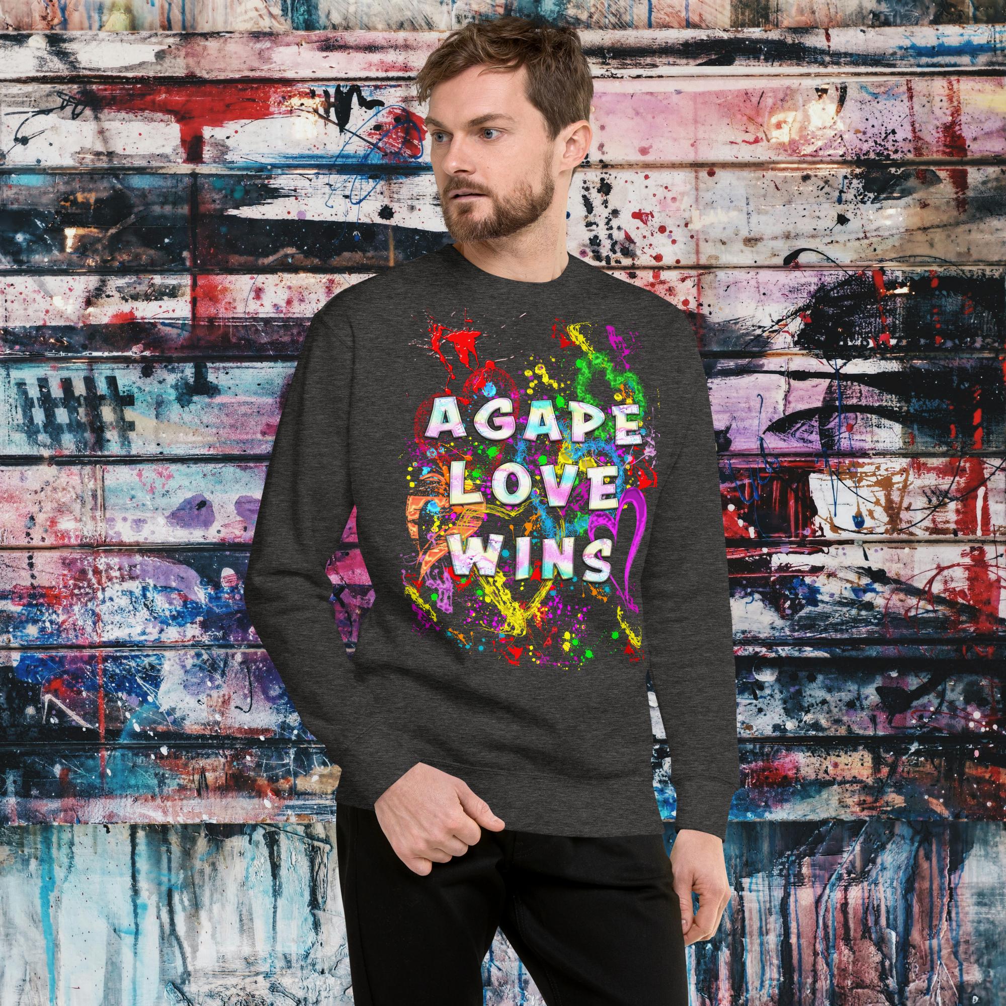Agape Love Wins Father, Son & Holy Spirit - Unisex Premium Sweatshirt