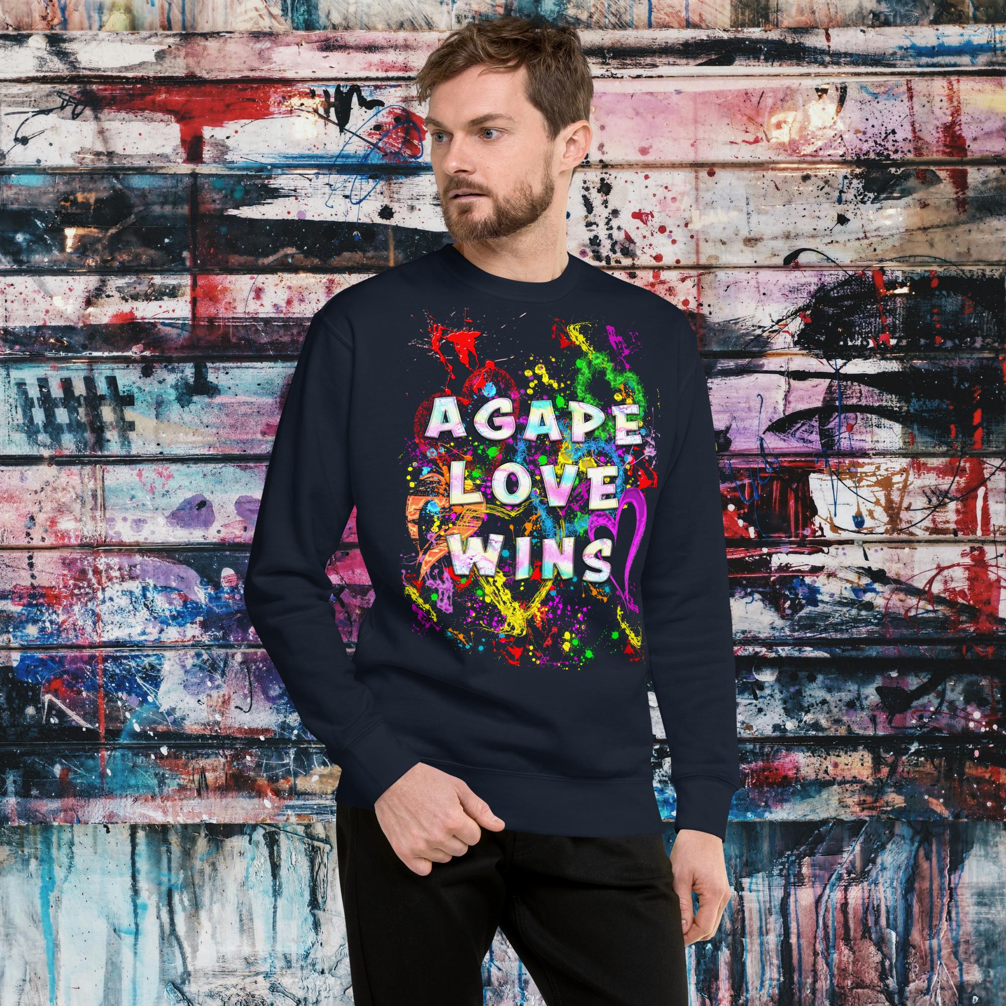Agape Love Wins Father, Son & Holy Spirit - Unisex Premium Sweatshirt