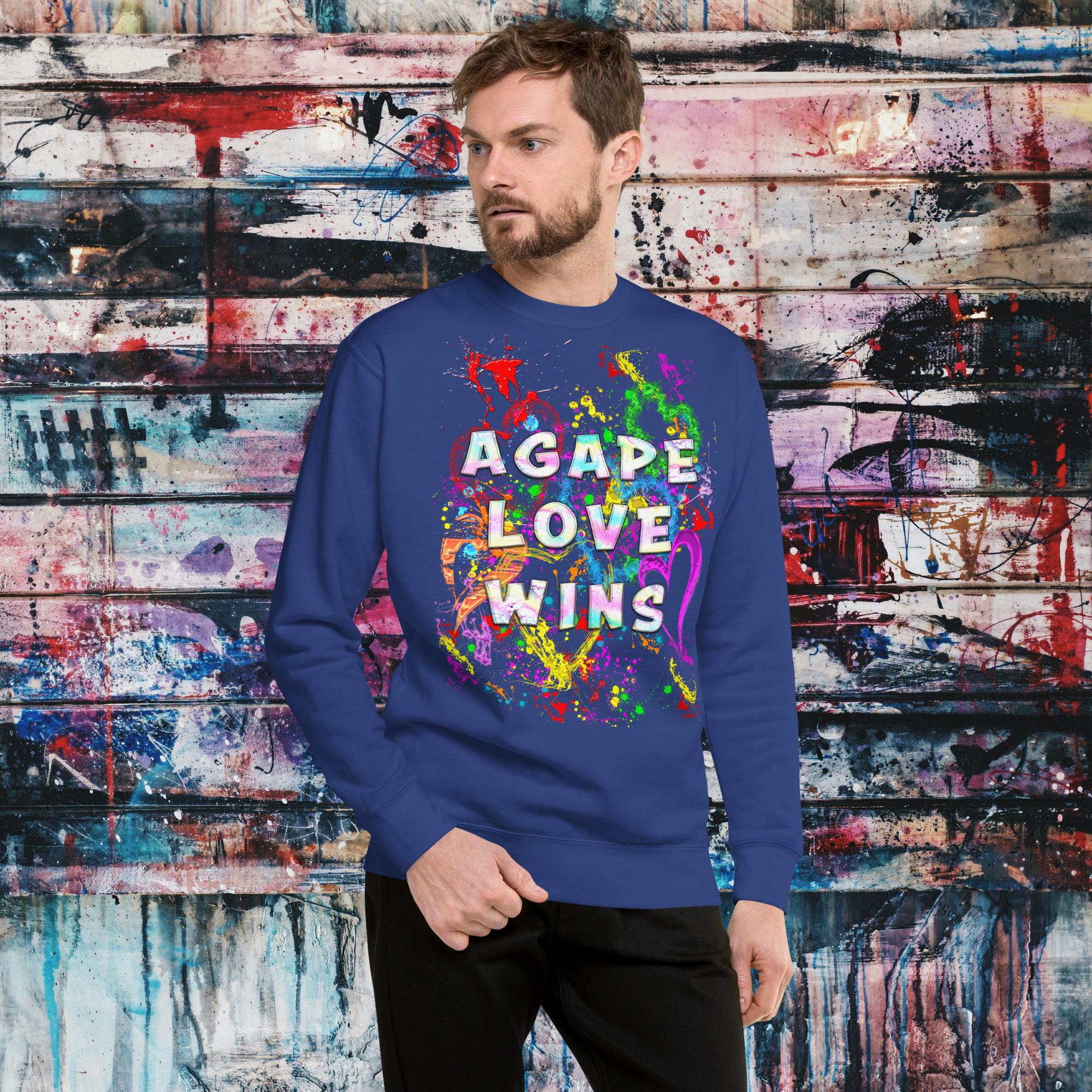 Agape Love Wins Father, Son & Holy Spirit - Unisex Premium Sweatshirt