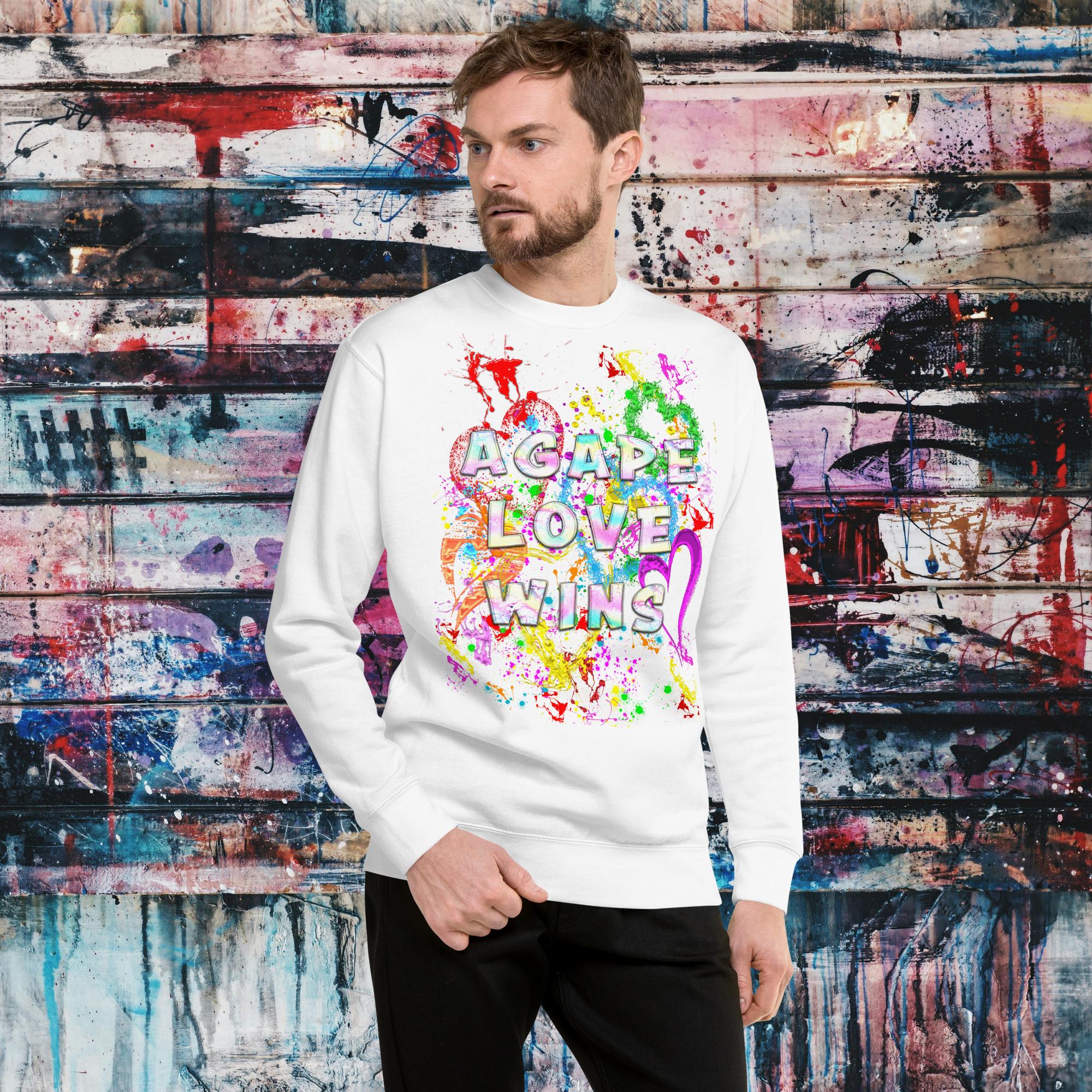 Agape Love Wins Father, Son & Holy Spirit - Unisex Premium Sweatshirt