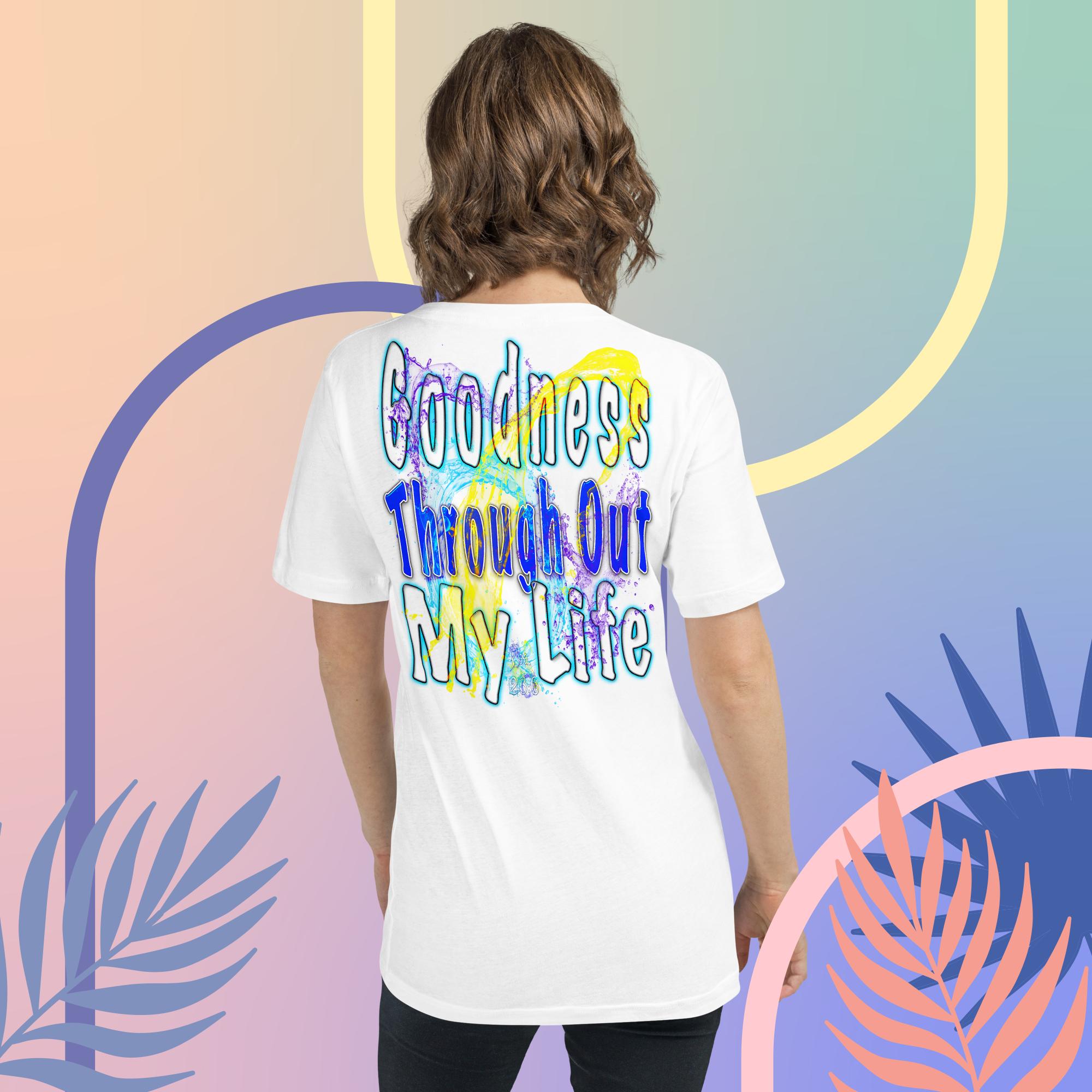 I See Evidence of God's Goodness Throughout My Life - Unisex Short Sleeve V-Neck T-Shirt