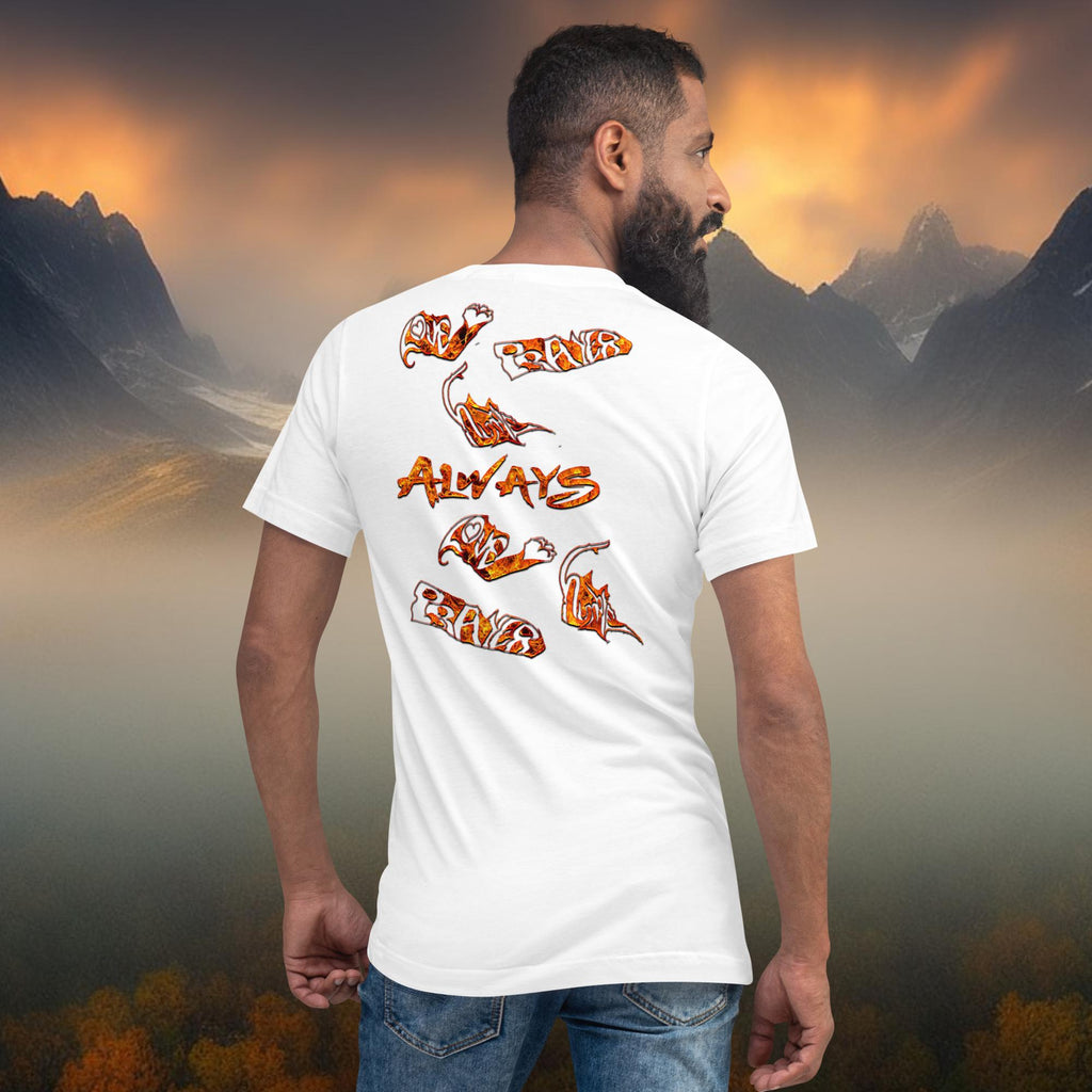 Always, Love, Be Humble, Prayer Always White - Bella 3005 Unisex Short Sleeve V-Neck T-Shirt (Sizes Run Small)