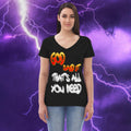 God Said It That's All You Need  PERIODT! - Women’s recycled v-neck t-shirt Relaxed Bella Canvas 6405CVC