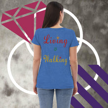 Load image into Gallery viewer, Living &amp; Walking in the Fruit of the Spirit - Women’s recycled v-neck t-shirt
