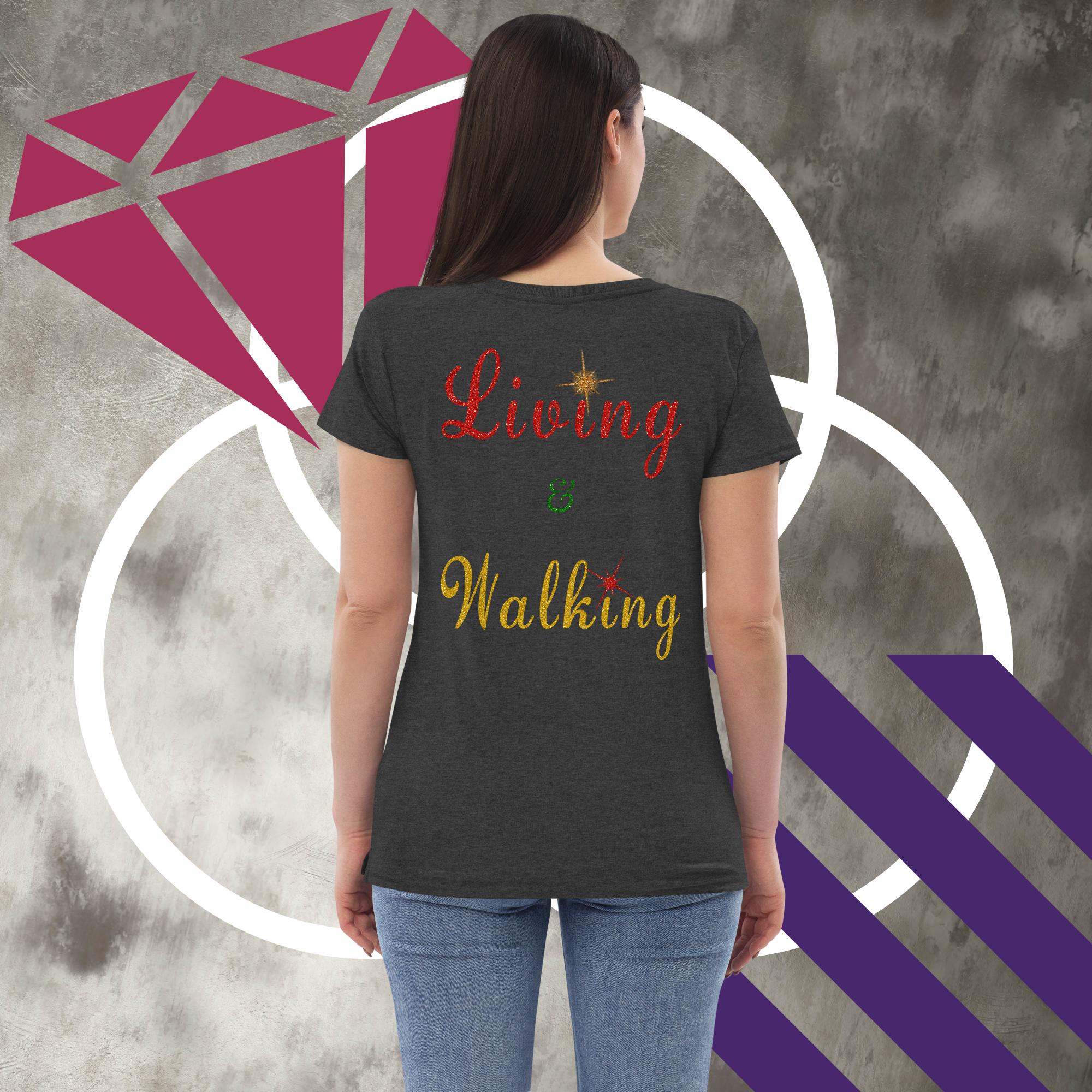 Living & Walking in the Fruit of the Spirit - Women’s recycled v-neck t-shirt