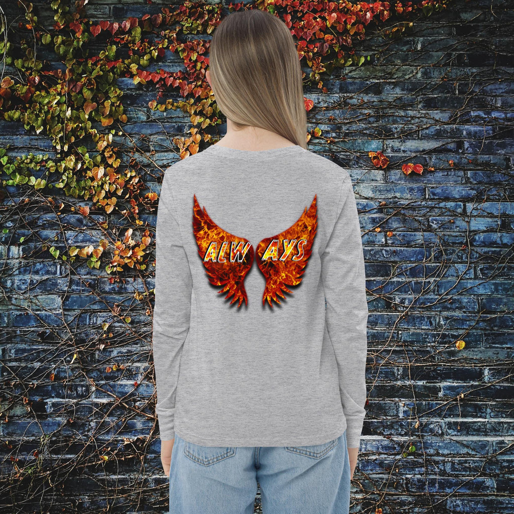 Protected By God Always - Youth long sleeve tee BELLA + CANVAS 3501Y