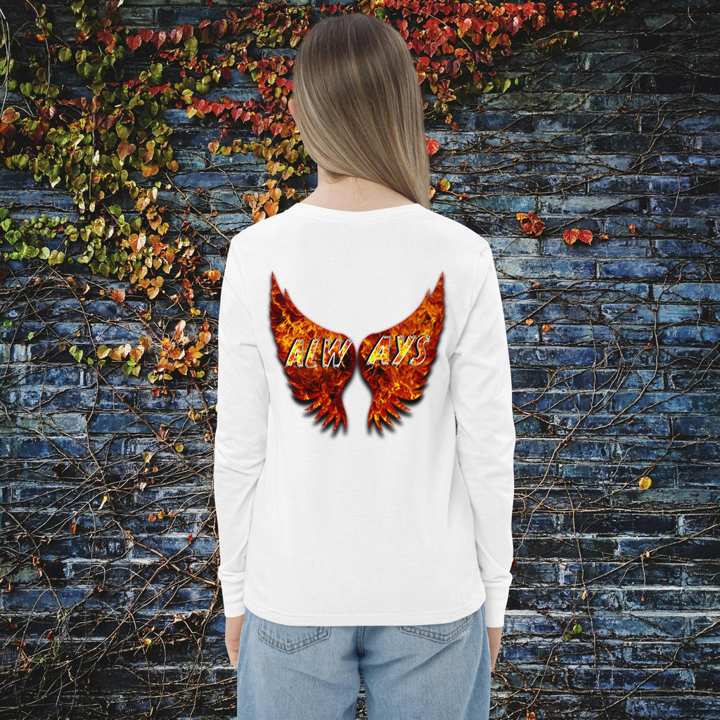 Protected By God Always - Youth long sleeve tee BELLA + CANVAS 3501Y