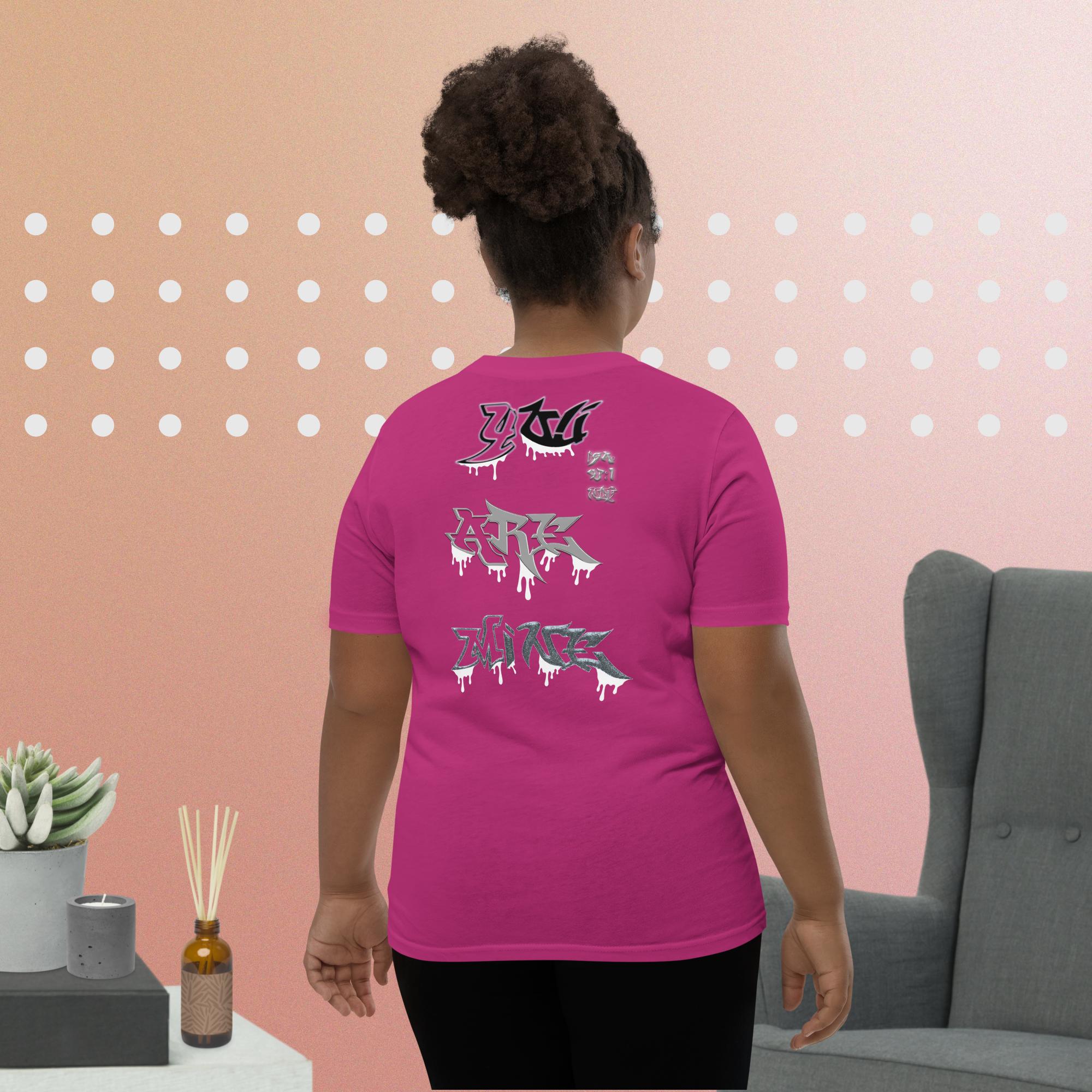 JESUS said You Are Mine Isa. 43:1 NLT - Youth Short Sleeve T-Shirt  Bella + Canvas 3001Y